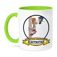 thumbnail image 1 of 3dRose, Funny Worlds Greatest Electrician III Cartoon, 15oz Two-Tone Green Mug, 1 of 7