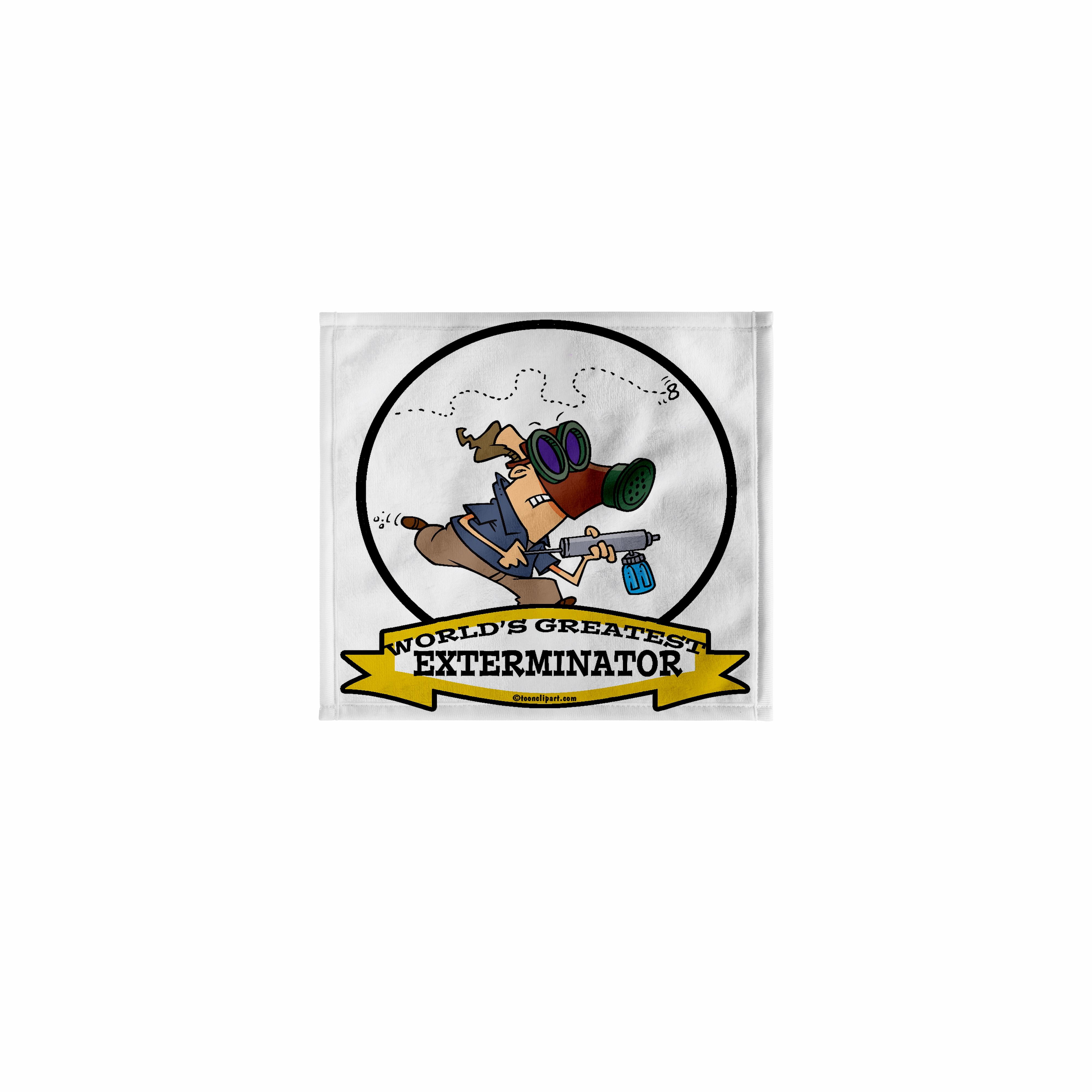 3dRose, Funny Worlds Greatest Exterminator Cartoon, 11x12 Wash Cloth ...