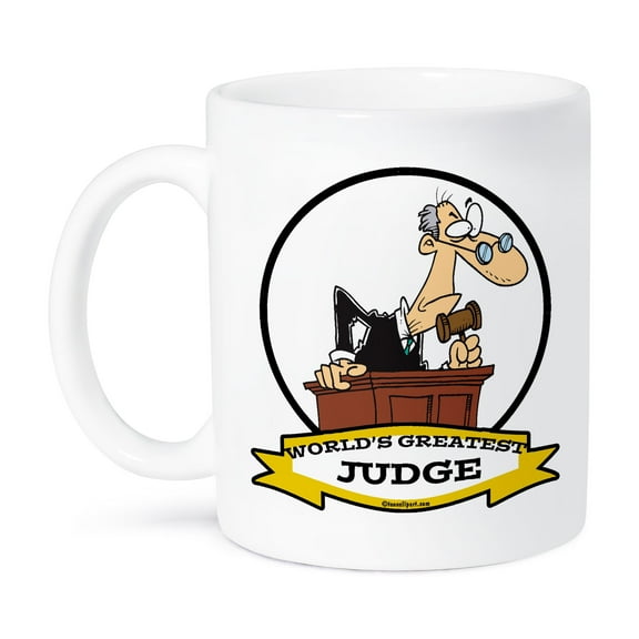 3dRose, Funny Worlds Greatest Judge Occupation Job Cartoon, 11oz Mug