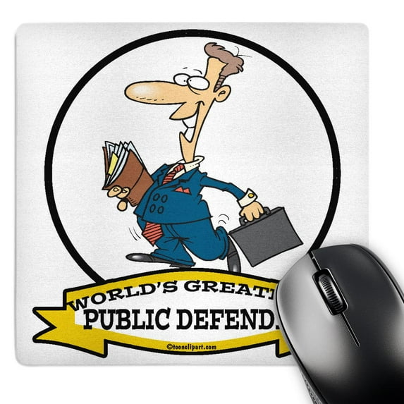 3dRose, Funny Worlds Greatest Public Defender II Occupation Job Cartoon, MousePad