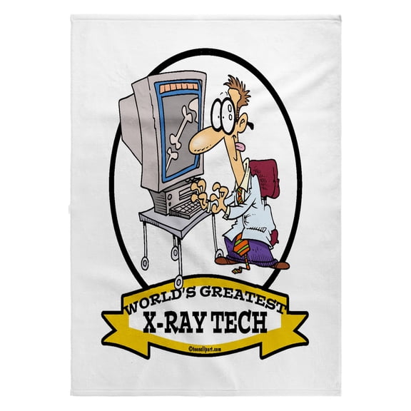 3dRose, Funny Worlds Greatest Xray Tech Men Occupation Job Cartoon, 22x30 Bath Hand Pool Towel