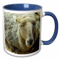 3drose, Fuzzy Sheep, 11oz Two-tone Blue Mug