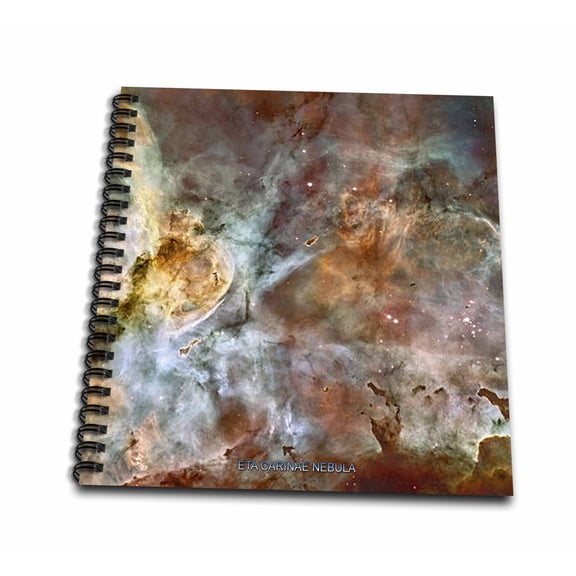 3dRose, Galaxy and Nebula - Eta Carinae Nebula by NASA Hubble Telescope, Drawing Book 8 x 8 inch