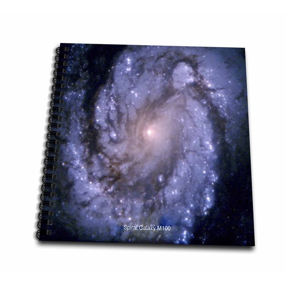 3dRose, Galaxy and Nebula - Spiral Galaxy M100, Drawing Book 8 x 8 inch