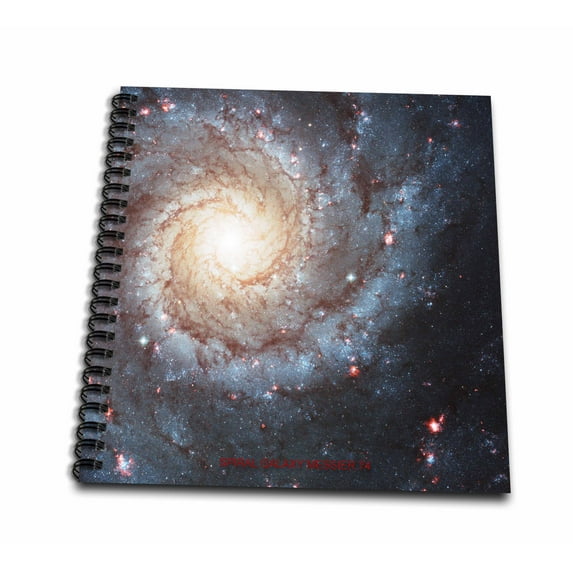 3dRose, Galaxy and Nebula - Spiral Galaxy Messier 74, Drawing Book 8 x 8 inch