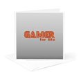 thumbnail image 1 of 3drose, Gamer for Life on Gray, 1 Greeting Card with Envelope, 1 of 6
