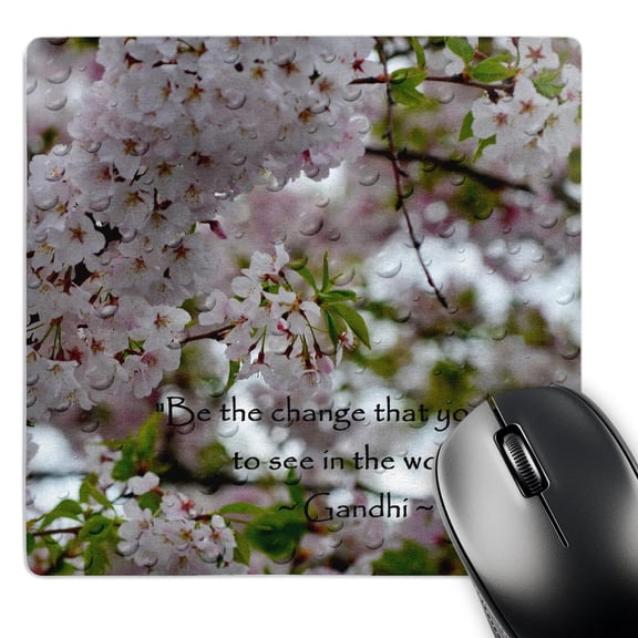 3dRose, Gandhi inspirational quote on photography art, MousePad