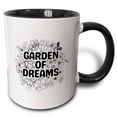 thumbnail image 1 of 3drose, Garden of Dreams Surrounded by Flowers, 11oz Two-tone Black Mug, 1 of 6