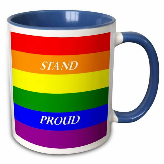 3drose, Gay Pride, 11oz Two-tone Blue Mug