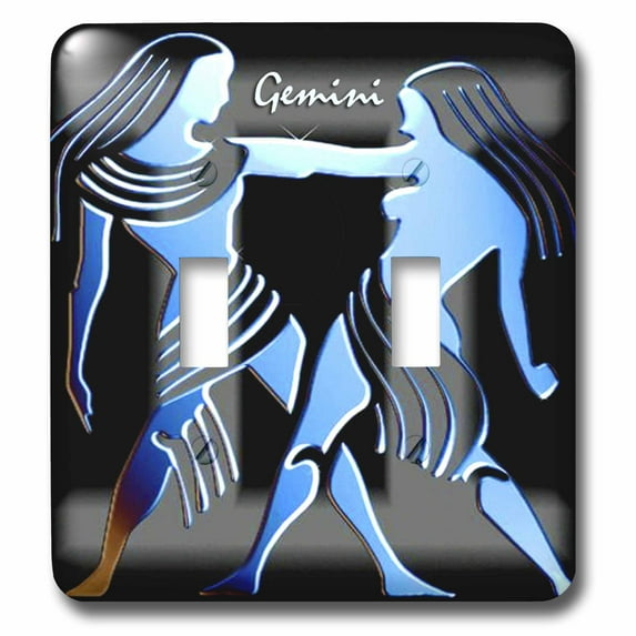 3dRose, Gemini Zodiac Sign, double toggle switch