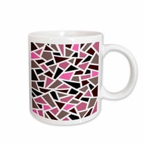 3drose, Geodesic Abstract Pattern Pink Rose Red, 15oz Mug