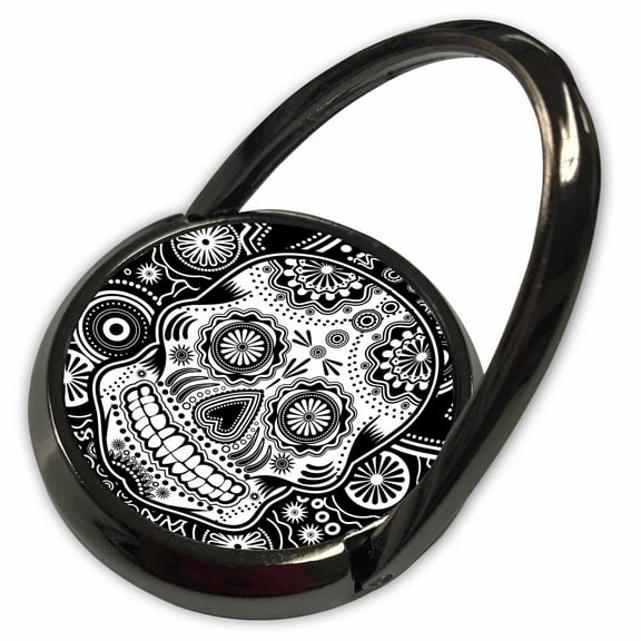 3dRose, Geometric Sugar Skull, Phone Ring