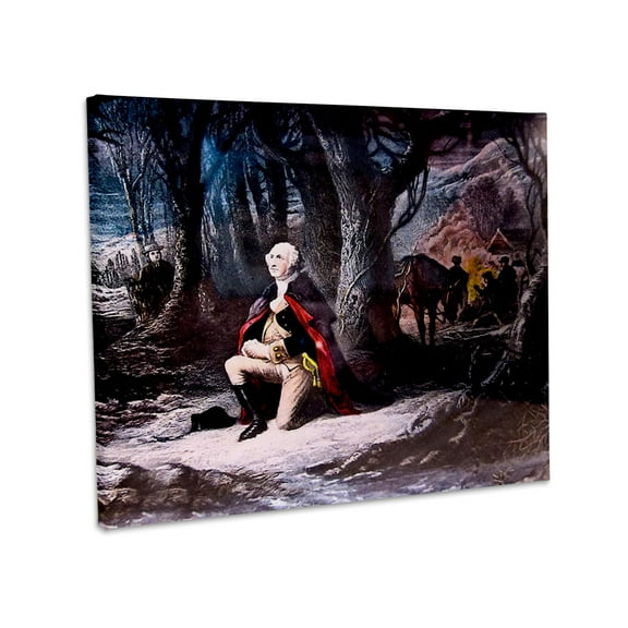 3dRose, George Washington Prays at Valley Forge, Museum Grade Canvas Wrap 10x8