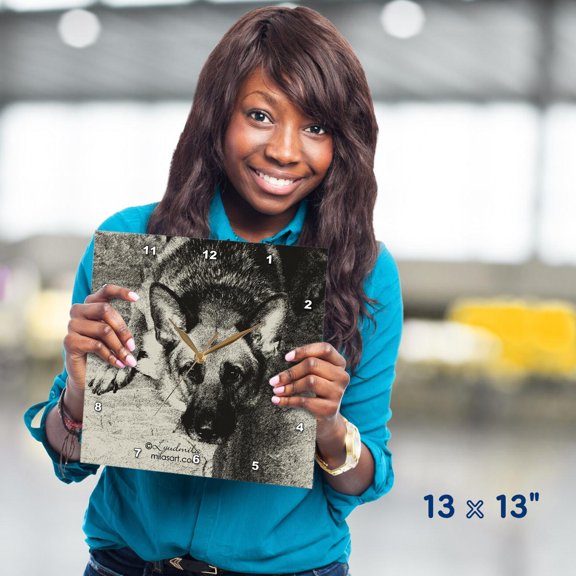 3dRose, German Shepherd , 13x13 Wall Clock