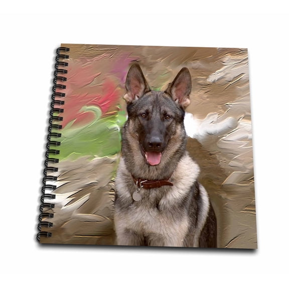 3dRose, German Shepherd, Mini Notepad 4 x 4 inch