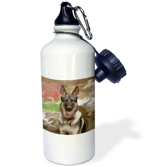 3dRose, German Shepherd, 21 oz Sports Water Bottle