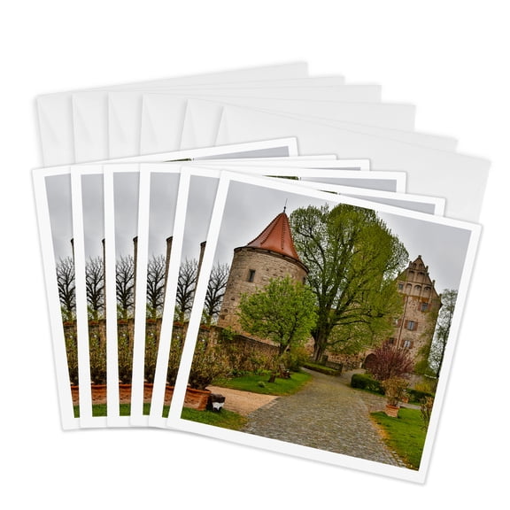 3drose, Germany, Sommersdorf, Sommersdorf Castle,, 6 Greeting Cards with Envelopes