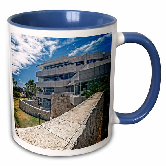 3drose, Getty Museum Research Center View, 15oz Two-tone Blue Mug