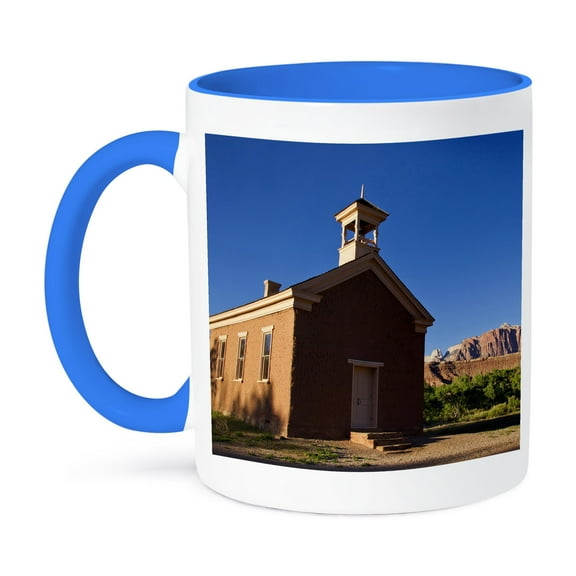 3dRose, Ghost town of Grafton, Utah, USA - US45 CHA0350 - Chuck Haney, 15oz Two-Tone Blue Mug