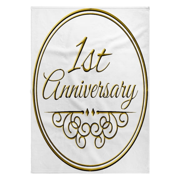3dRose, Gift For 1st Anniversary - Gold Text For Celebrating Wedding Anniversaries 1 - First One Year Together, 22x30 Bath Hand Pool Towel