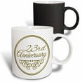 thumbnail image 1 of 3drose, Gift for 23rd Anniversary - Gold Text for Celebrating Wedding Anniversaries - 23 Years Married Together, 11oz Magic Transforming Mug, 1 of 7