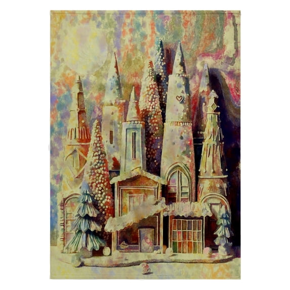 3dRose, Gingerbread Houses Kitsch Germanic Christmas Village, 22x30 Bath Hand Pool Towel