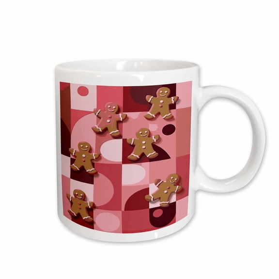 3drose, Gingerbread Man Retro Christmas Cookie Holiday Baking, 11oz Mug