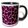 thumbnail image 1 of 3drose, Giraffe Print Purple, 15oz Two-tone Black Mug, 1 of 6