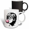 thumbnail image 1 of 3drose, Girl Blowing Pink Bubble Gum, 11oz Magic Transforming Mug, 1 of 7
