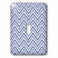 thumbnail image 1 of 3dRose, Girly Lilac, Purple, White Chevron Zigzag, single toggle switch, 1 of 1