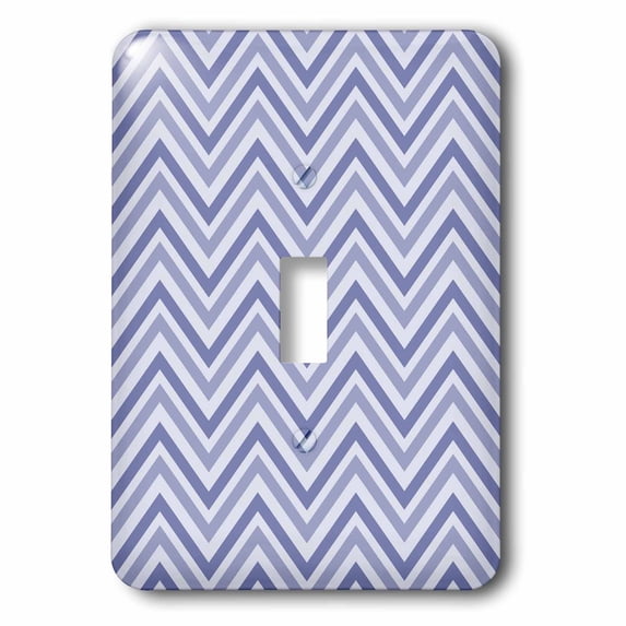 3dRose, Girly Lilac, Purple, White Chevron Zigzag, single toggle switch