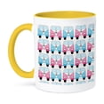 thumbnail image 1 of 3dRose, Girly Pink and Blue Peace Sign Vans, 11oz Two-Tone Yellow Mug, 1 of 3