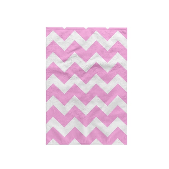 3dRose, Girly bubblegum pink and white zig zag chevron pattern. Bright zigzags, 15x22 Hand Towel