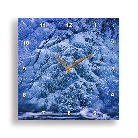 3drose, Glacial Ice Along Diamond Beach, Kalfafellsstadur, Iceland 3., 15x15 Wall Clock