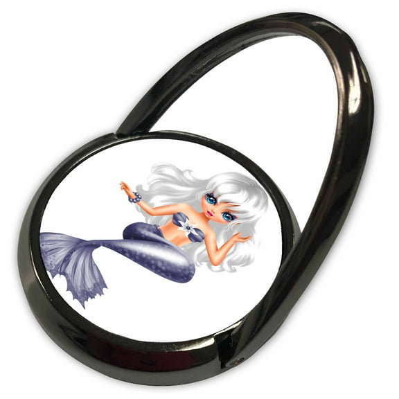 3dRose, Glam Platinum Blond Purple Mermaid Illustration, Phone Ring