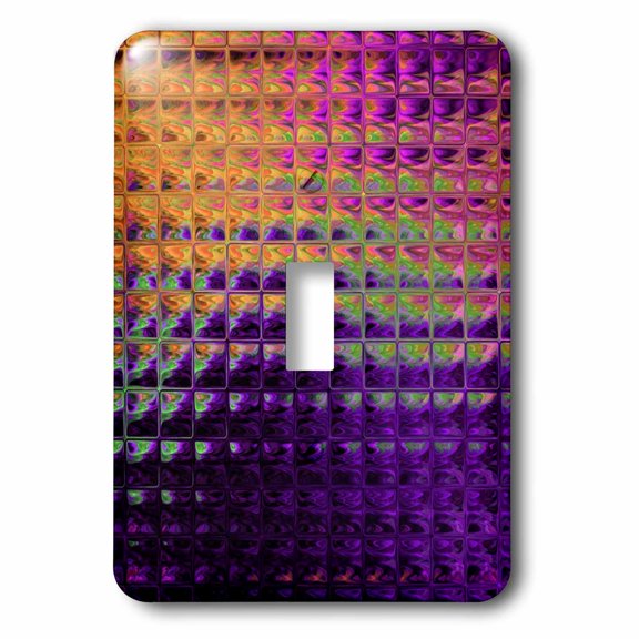 3dRose, Glass Tiles in Purple, single toggle switch