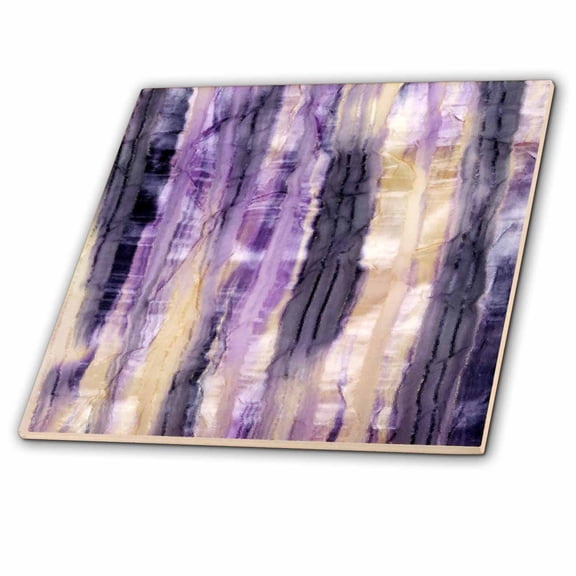 3dRose, Glazed Tye Dye Purples, 8 Inch Ceramic Tile