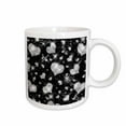 thumbnail image 1 of 3drose, Glitter Hearts Silver, 11oz Mug, 1 of 6