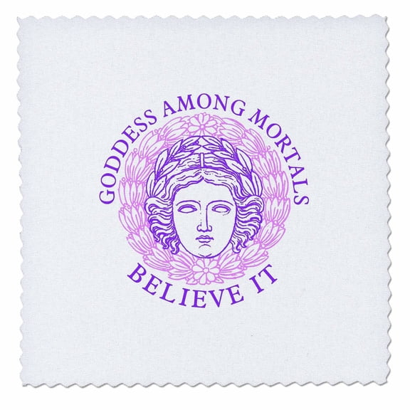 3dRose, Goddess Among Mortals Design in Purple, 8x8 inch quilt square