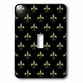 thumbnail image 1 of 3dRose, Gold Fleur de lis on a black background Christian Saints symbol, single toggle switch, 1 of 1