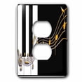thumbnail image 1 of 3dRose, Gold Music Notes on Piano Keys, 2 plug outlet cover, 1 of 1