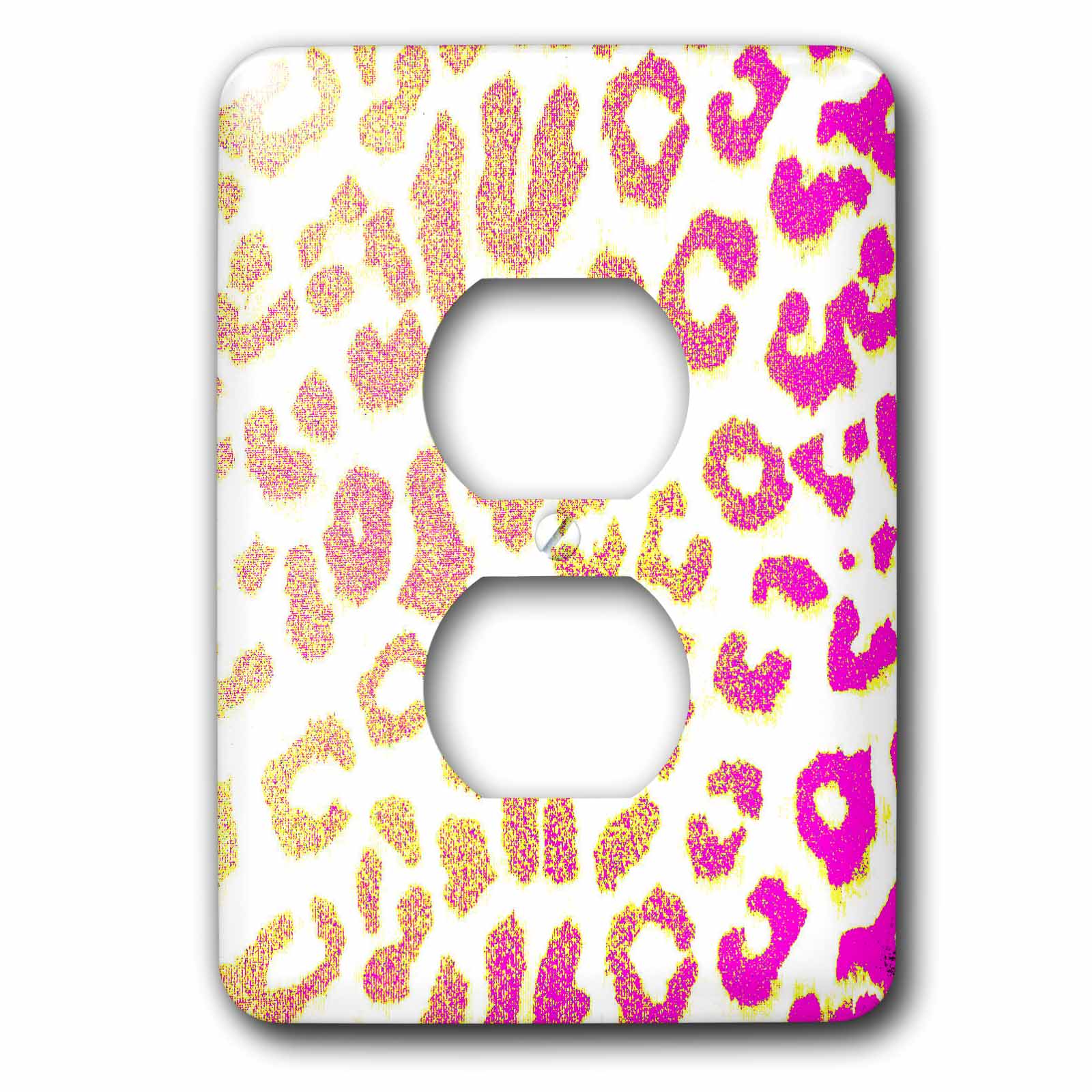 3dRose, Gold and Pink Leopard Print Animal Print Fashion, 2 plug outlet cover