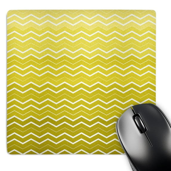 3dRose, Gold and White Chevrons, MousePad