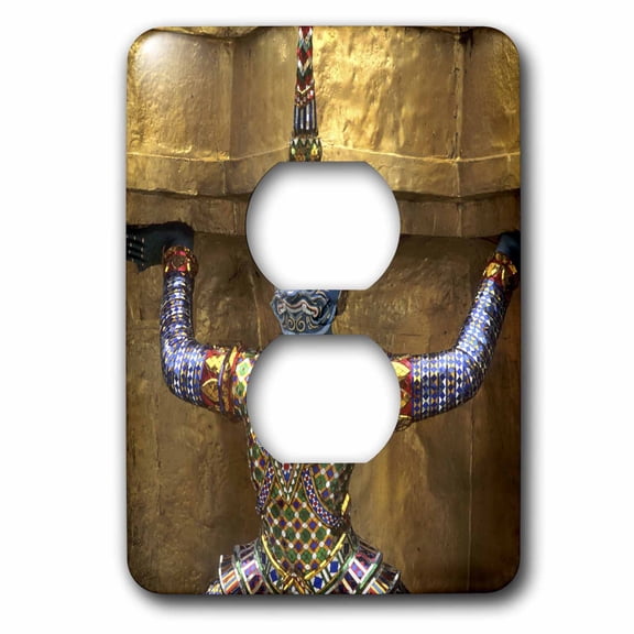 3dRose, Gold decor at Emerald Buddha, Grand Palace, Thailand-AS36 BBA0057 - Bill Bachmann, 2 plug outlet cover
