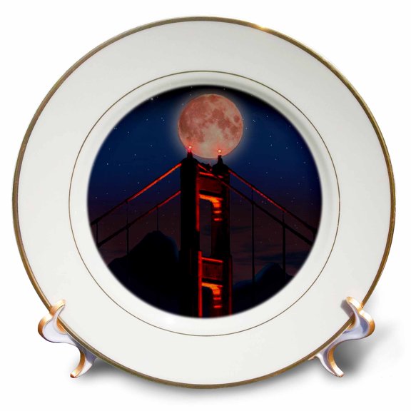 3dRose, Golden Gate Bridge , 8 inch Porcelain Plate