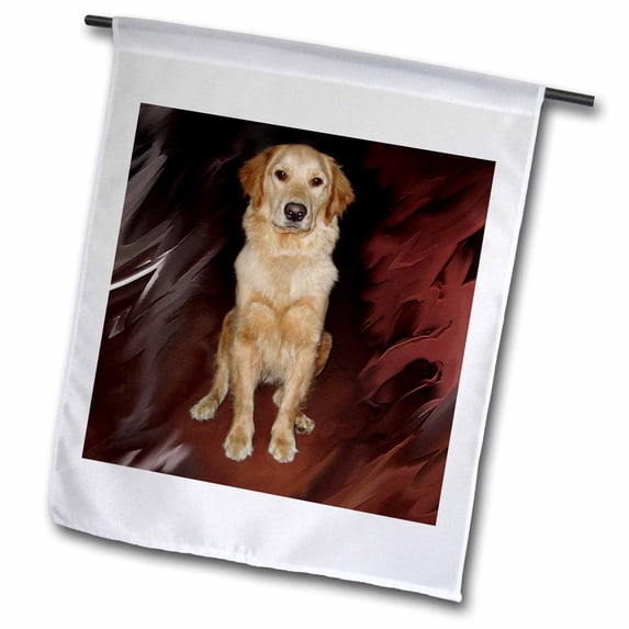 3dRose, Golden Retriever, 12 x 18 inch Garden Flag