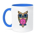 thumbnail image 1 of 3dRose, Gorgeous Pink and Blue Owl Monogram Letter Z, 15oz Two-Tone Blue Mug, 1 of 3