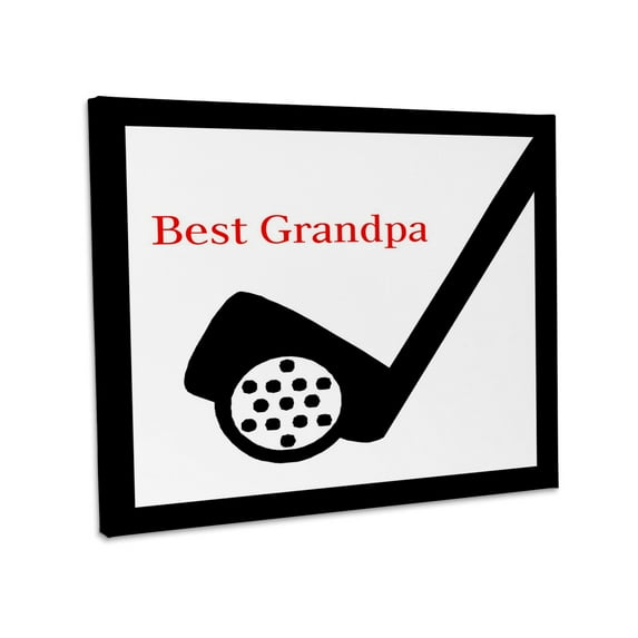 3dRose, Grandpa n Golf, Museum Grade Canvas Wrap 20x16