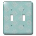 thumbnail image 1 of 3dRose, Gray Damask On A Blue Background, double toggle switch, 1 of 1