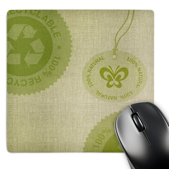 3dRose, Green Natural Recycle earth friendly art, MousePad